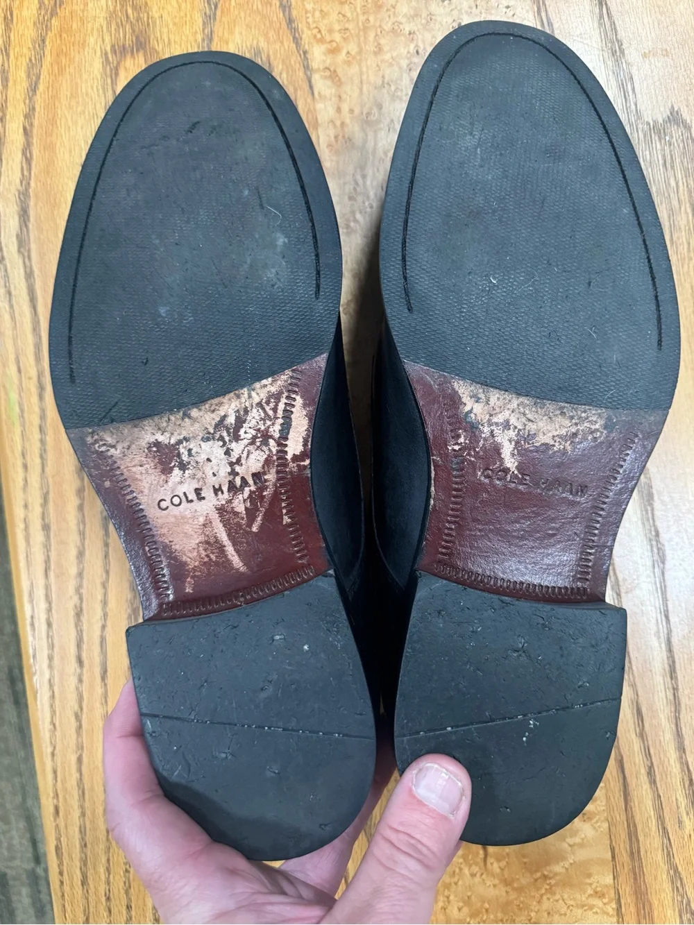 Men's Black Leather Derby Shoes